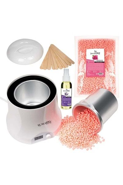SensoPRO Milano Traditional Waxing Kit Luxorise Diamond Shine Granules - Titanio Rosa, 800 ml