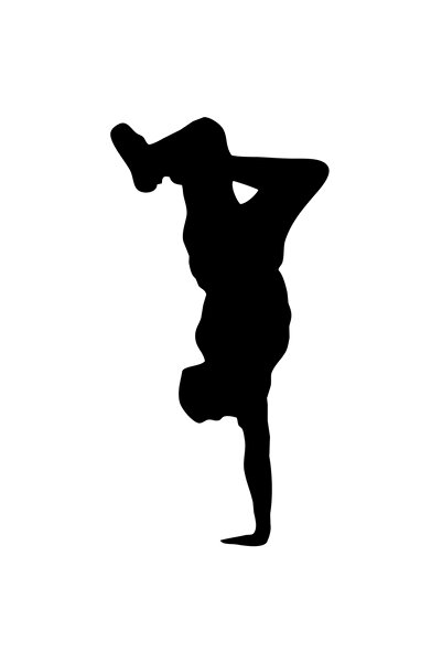 StoryGift Romania Sticker Exterior Cu Un Dansator - Breakdance , Vinyl Negru,...