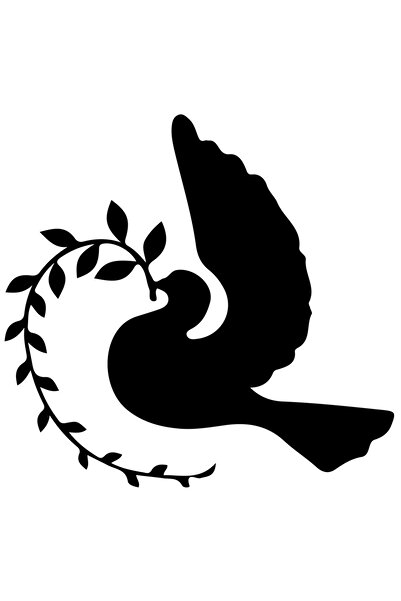 StoryGift Romania Sticker Adeziv 90CM Exterior cu o porumbita care tine o ram...