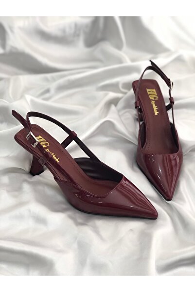 Hg Ayakkabı NANCY BORDO RUGAN 8 CM TOPUKLU AYAKKABI STİLETTO