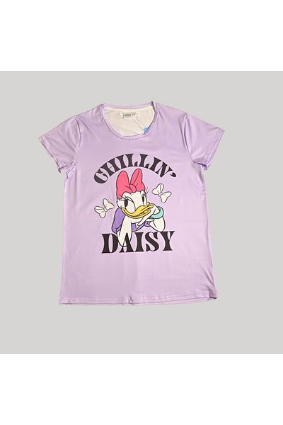 Daisy DUCK WOMENS SHORT SLEEVE PAJAMA SETS , SILKY POLYESTER