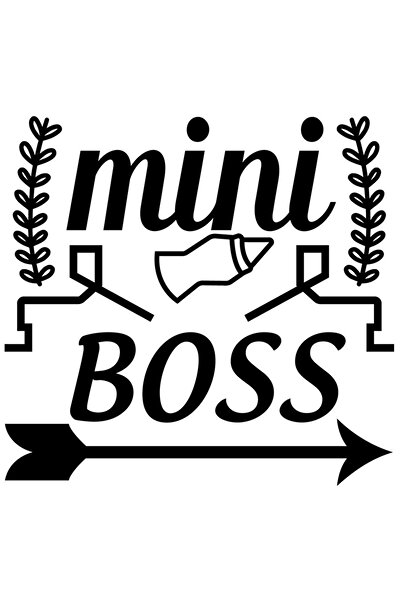 StoryGift Romania Sticker Exterior Cu Textul "mini Boss" - Minisef Bebelus Co...