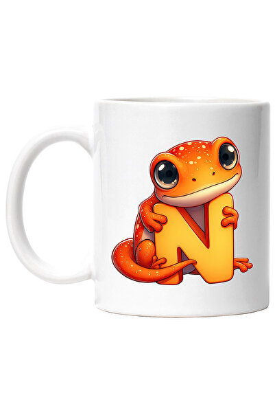 StoryGift Romania Cana cu o soparla cu litera "N", ilustratie, pentru copii, ...