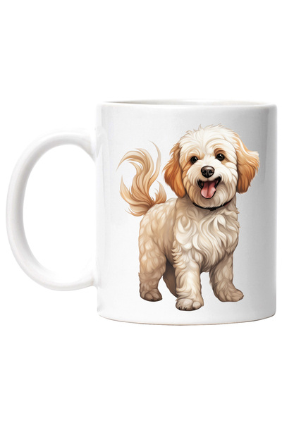 StoryGift Romania Cana cu un catel jucaus | blanos | alb | zgarda | bucuros |...