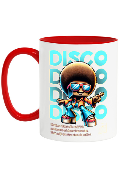 StoryGift Romania Cana femeie stil afro american disco distractie, 330ml, Cer...