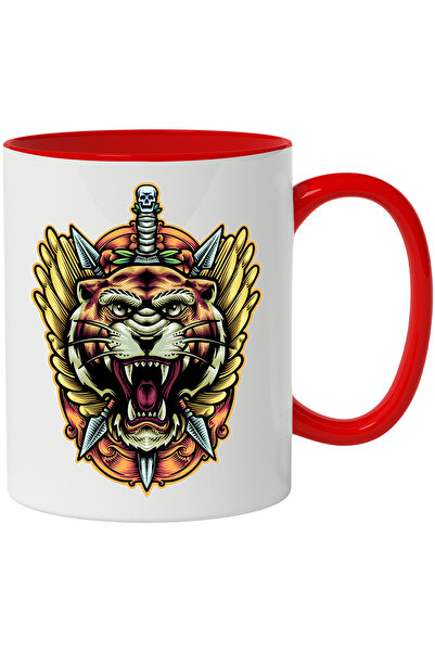 StoryGift Romania Cana Cu Tigru, Sageti, Sabie, Pumnal, Aripi, Multicolor 330...