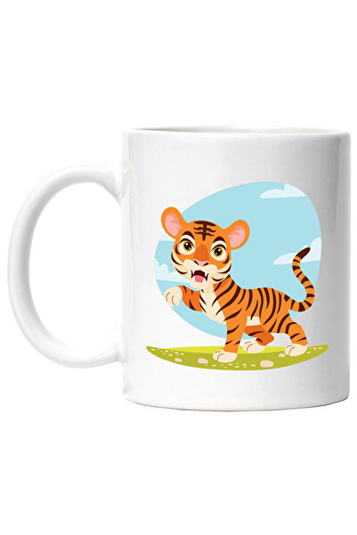 StoryGift Romania Cana Cu Tigru, Cer, Pietre, Nori, Iubitori De Animale, Dung...