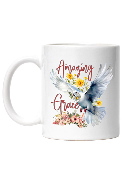 StoryGift Romania Cana cu un porumbel cu mesajul "Amazing grace", religie, il...