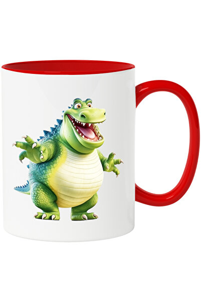 StoryGift Romania Cana cu un dinozaur verde | ilustratie | gras | obez | a ma...