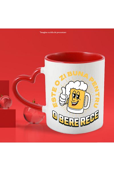StoryGift Romania Beer Mug with Text It's a Good Day for a Cold Beer, Ceramic, 3, With ,STG