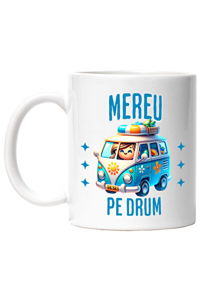 StoryGift Romania Cana mereu pe drum fata in calatorie aventura , 330ml, Cera...