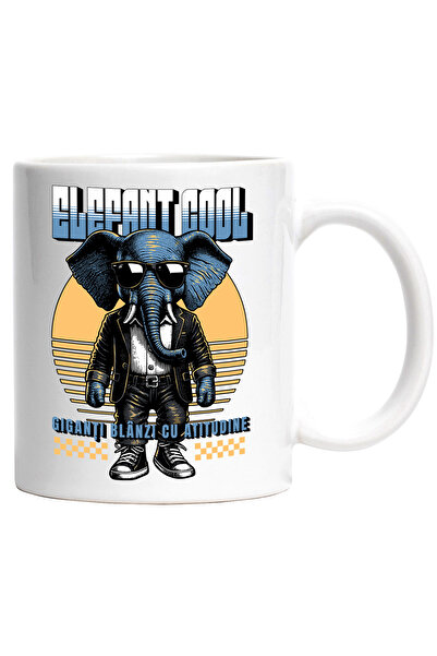 StoryGift Romania Cana Elefant cool. Giganți blânzi cu stil, animal, 330ml, C...