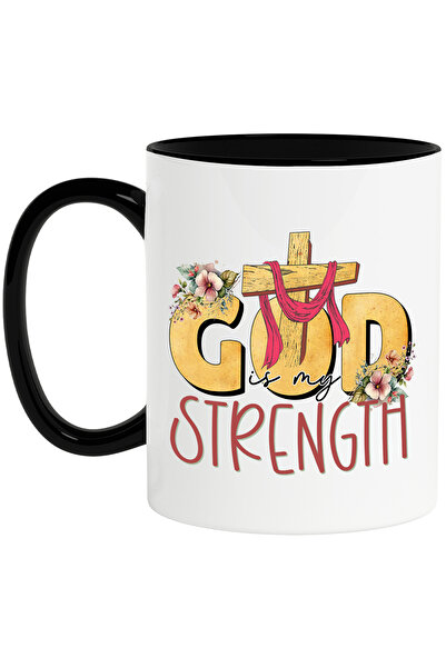 StoryGift Romania Cana cu mesajul "God is my strength", religie, ilustratie, ...