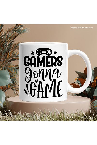StoryGift Romania Cana cu inimioara si controller pentru jucatorii care se joaca destul de mult jo, Cu Maner Alb