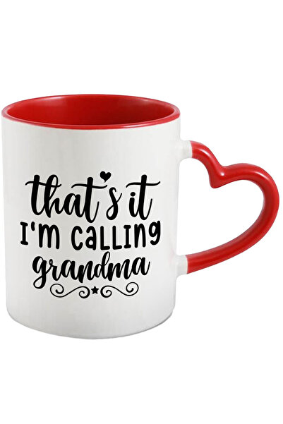 StoryGift Romania Cana cu mesajul "Asta e, o sun pe bunica" cu Maner Inima Ro...