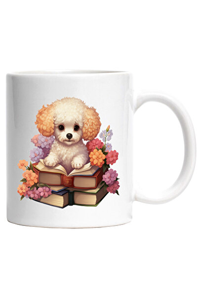 StoryGift Romania Cana cu un catel blanos | ilustratie | tine o carte deschis...