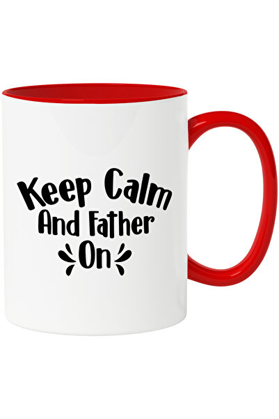 StoryGift Romania Cana cu textul "Keep calm and father on" - pastreaza-ti cal...