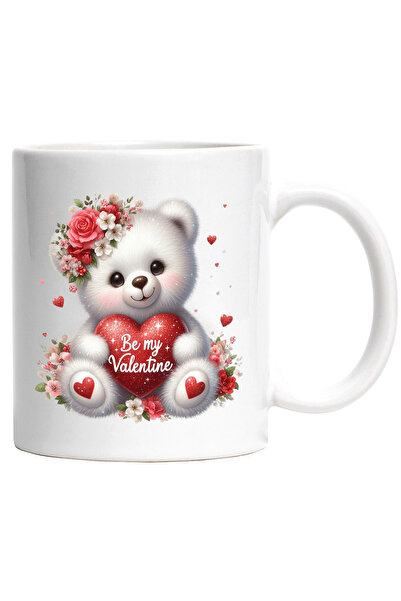 StoryGift Romania Cana cu un ursulet polar | de plus | ilustratie | flori | p...