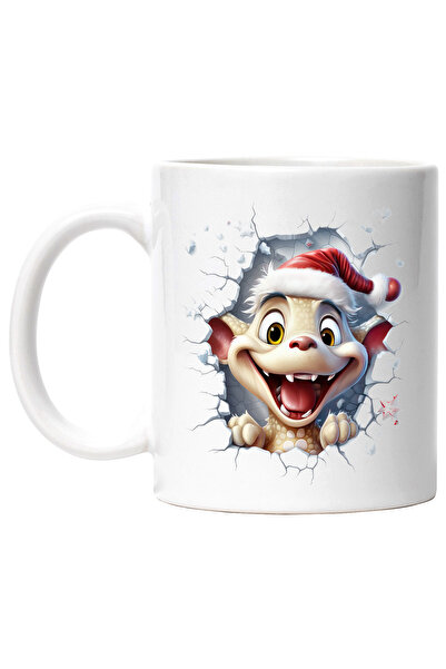 StoryGift Romania Cana cu un animalut vesel care scoate capul printr-un zid d...