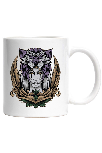 StoryGift Romania Cana Cu Monstru, Harpie, Frunze, Pene, Fantasy, Leu, Multic...