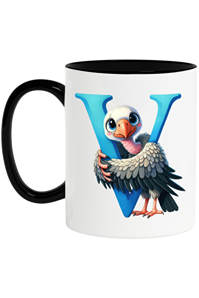 StoryGift Romania Cana cu un vultur plesuv cu litera "V", ilustratie, pentru ...