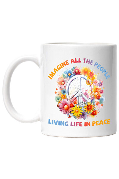 StoryGift Romania Cana cu mesajul "Imagine all the people, living life in pea...