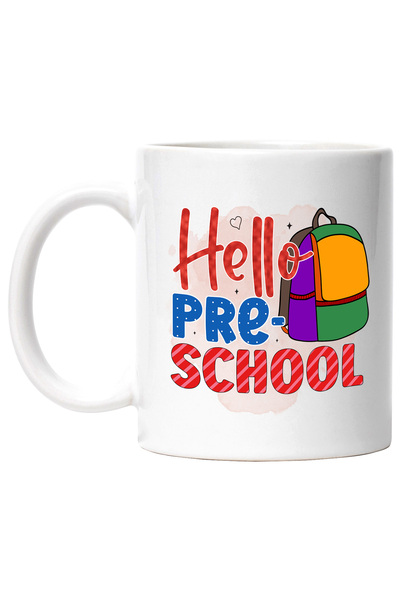 StoryGift Romania Cana cu mesajul "Hello, pre-school", ilustratie, scoala, el...