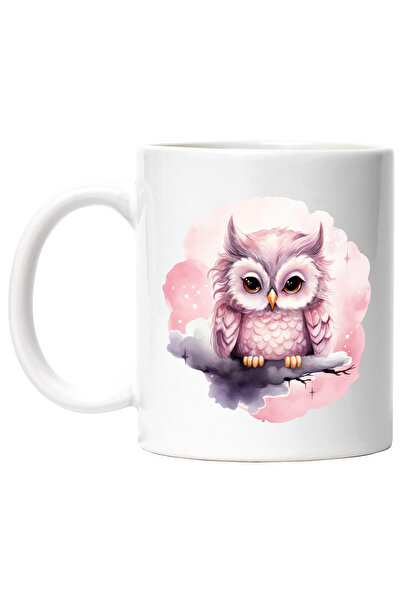 StoryGift Romania Cana cu o bufnita aproape adormita | somnoroasa | ilustrati...