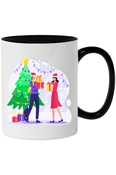 StoryGift Romania Cana Cu Craciun, Brad, Decoratiuni, Globuri, Fes, Iarna, Mu...