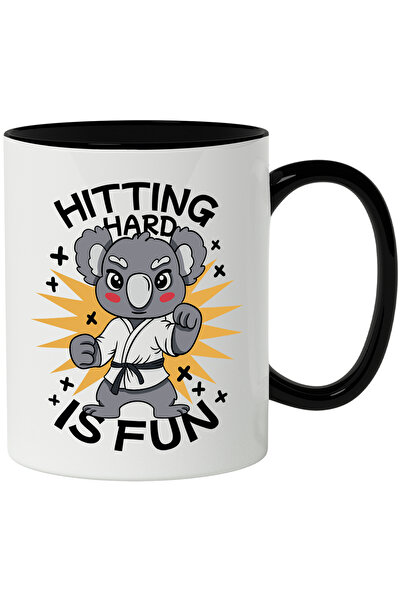 StoryGift Romania Cana Cu Mesaj In Engleza Hitting Hard Is Fun, Koala, Karate...