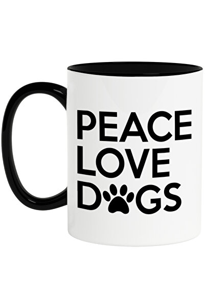 StoryGift Romania Cana pentru iubitorii de caini cu textul "Peace, love, dogs...