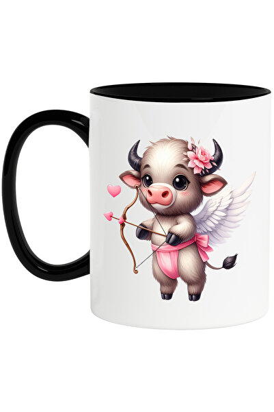 StoryGift Romania Cana cu un taur Cupidon | ilustratie | aripi | inimioare | ...