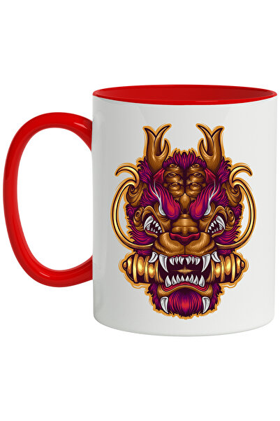 StoryGift Romania Cana Cu Dragon, Masca, Colti, Asiatic, Multicolor 330 ml, C...