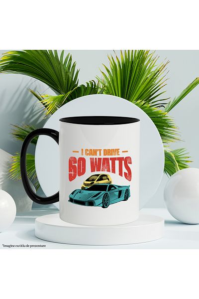 StoryGift Romania Mug With Message In English I Can’t Drive 60 Watts, Cars, Sport, Smart, Multicolor, With ,STG.