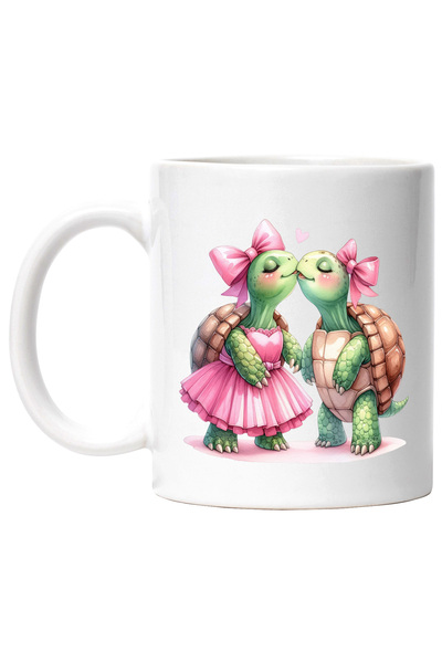 StoryGift Romania Cana cu 2 broaste testoase apropiate | ilustratie | imbujor...