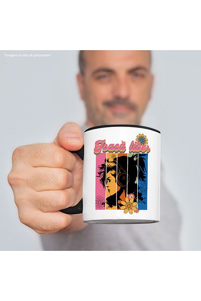 StoryGift Romania Play Free Video Gamer Girl Mug, 330ml, Ceramic with Black Handle, With Black Handle, STG