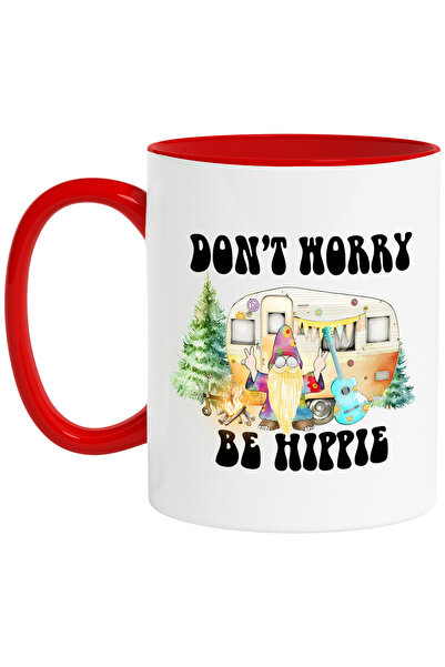 StoryGift Romania Cana cu mesajul "Don't worry, be hippie", stilul hippie, cu...