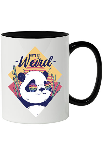 StoryGift Romania Cana Cu Mesaj In Engleza Let's Get Weird, Panda, Ochelari, ...