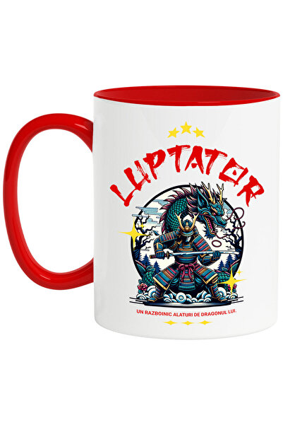 StoryGift Romania Cana cu Luptator Cu Armura Si sabie Cultura Chinezeasca Dra...