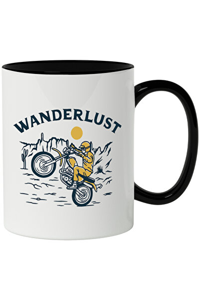 StoryGift Romania Cana Cu Mesaj In Engleza Wanderlust, Motocicleta, Soare, De...