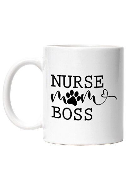 StoryGift Romania Cana cu textul in engleza "Nurse, mom, boss" - asistenta ma...