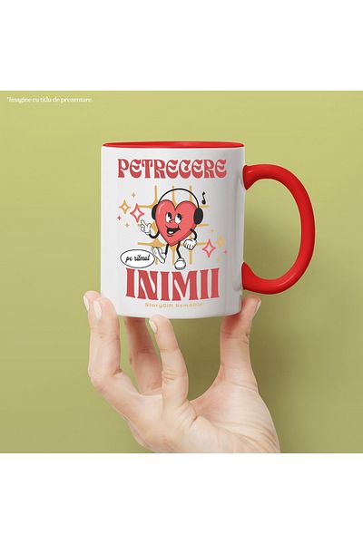 StoryGift Romania Mug Party to the rhythm of the heart of fun lovers, 330ml, Ceramic with Handle, With ,STG