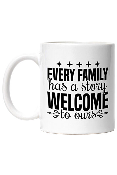 StoryGift Romania Cana cu stelute si textul "Every family has a story. Welcom...