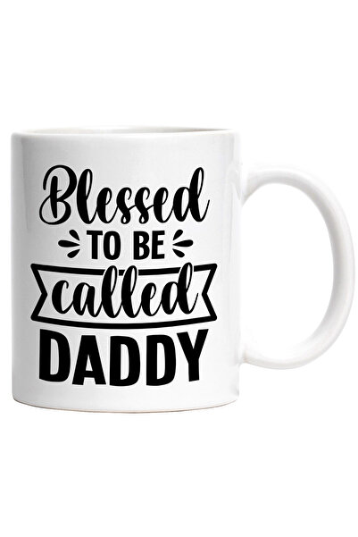 StoryGift Romania Cana cu Textul in Engleza Blessed to be Called Daddy, Binecuvantat sa mi se Spun, Cu Maner Alb