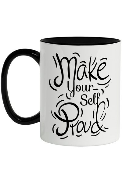 StoryGift Romania Mug With Message In English Make Yourself Proud, Fa-te Pe T...