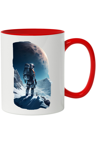 StoryGift Romania Cana Cu Astronaut, Luna, Munte, Zpada, Spatiu, Multicolor 3...