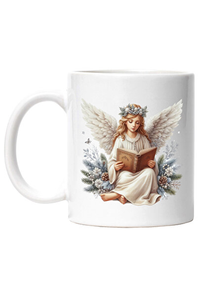 StoryGift Romania Cana cu un inger care citeste dintr-o carte, ilustratie, co...