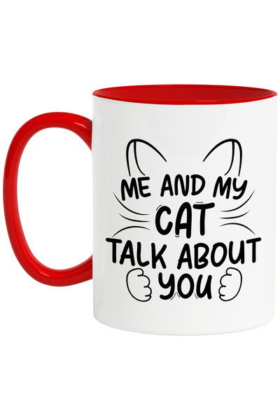 StoryGift Romania Cana cu mesajul "Me and my cat talk about you" - eu vorbesc...