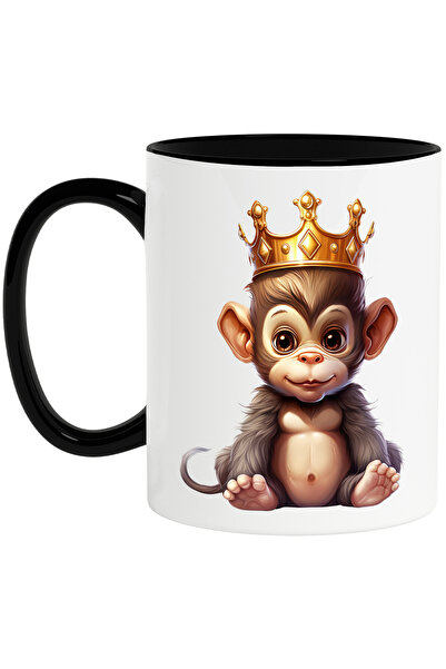 StoryGift Romania Cana cu o maimuta care poarta o coroana regala | ilustratie...