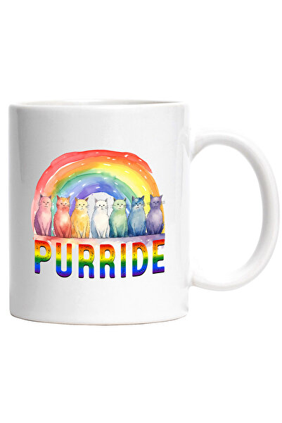 StoryGift Romania Cana cu multe pisici divers colorate, ilustratie, rosu, alb...